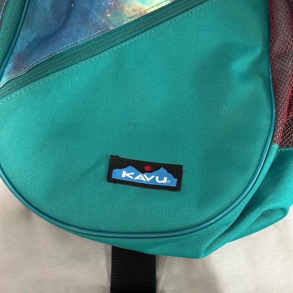 Kavu Green and Blue Backpack Bag - Picture 2 of 9